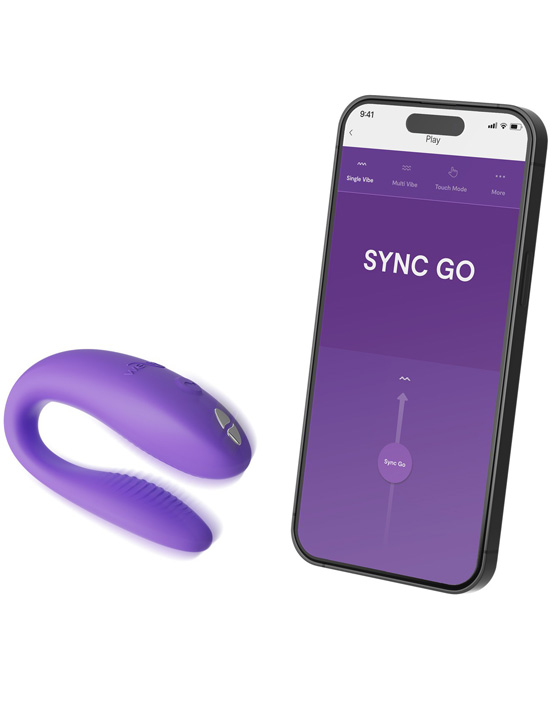 картинка Вибромассажер для пар We-Vibe Sync Go, фиолетовый от магазина ErosMania