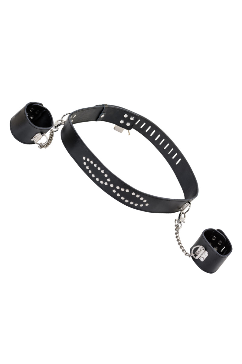 картинка Комплект бондажный TOYFA Theatre, кожа, черный от магазина ErosMania