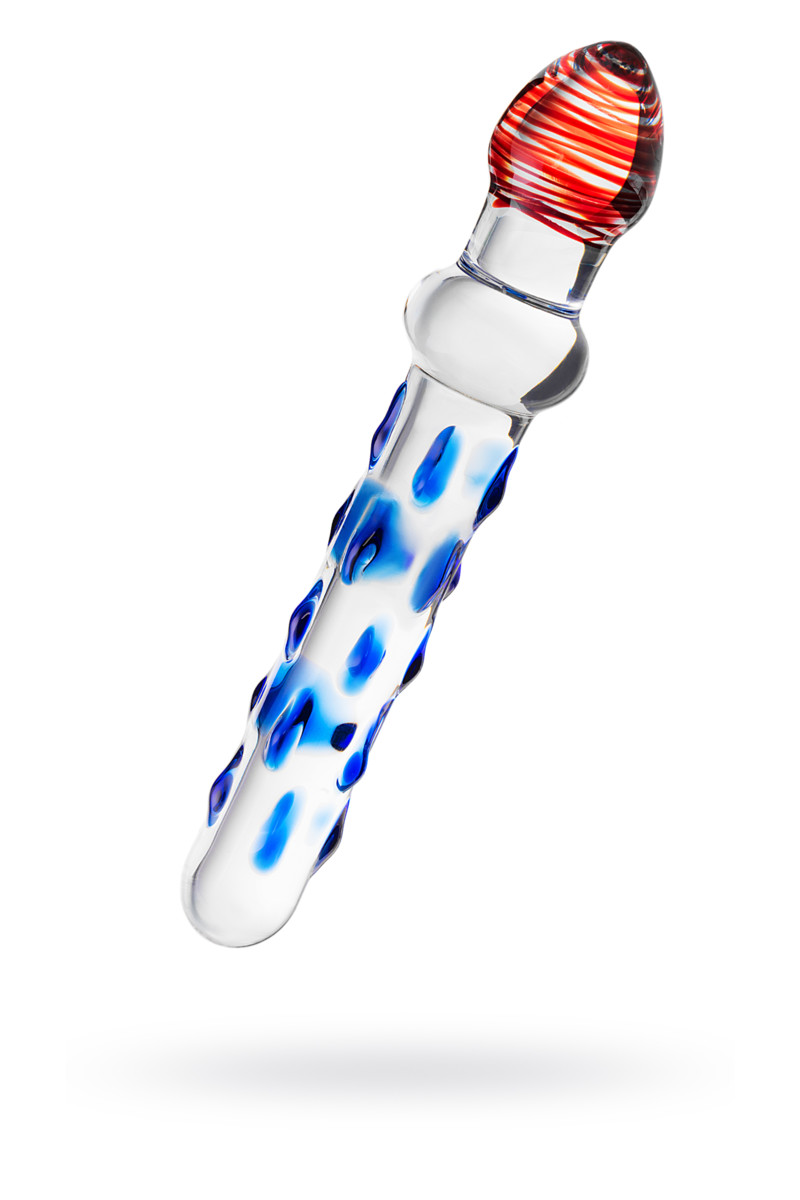 картинка Двусторонний фаллоимитатор Sexus Glass, стекло, прозрачный, 20 см от магазина ErosMania