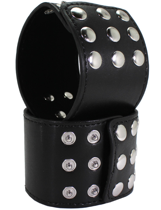 картинка Наручники, с фиксацией, чёрные от магазина ErosMania