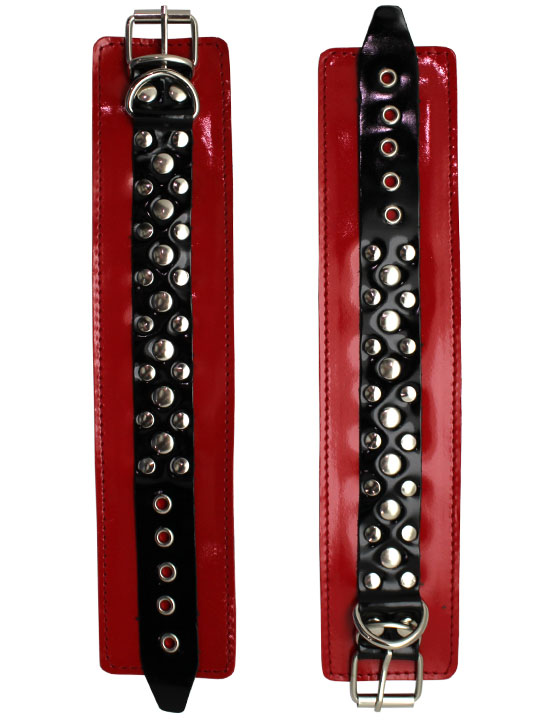 картинка Наручники на мягкой подкладке, лакированные, красные, размер универсальный от магазина ErosMania