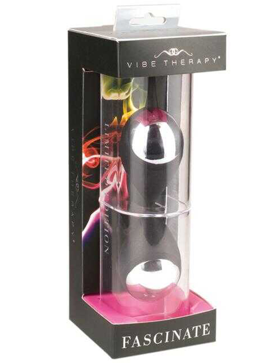 картинка Шарики Fascinate Limited, силикон, чёрно-серебристые, 33x205 мм от магазина ErosMania