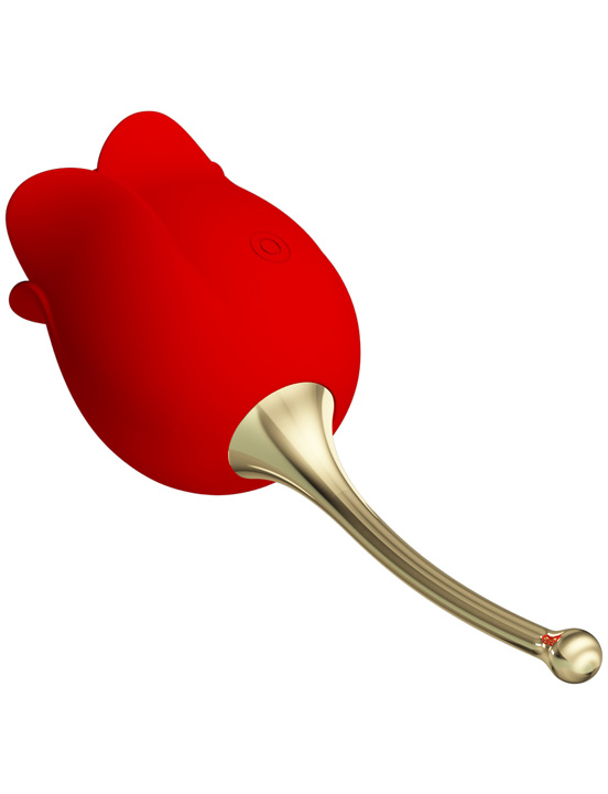 картинка Клиторальный вибромассажёр Rose Lover, красный от магазина ErosMania