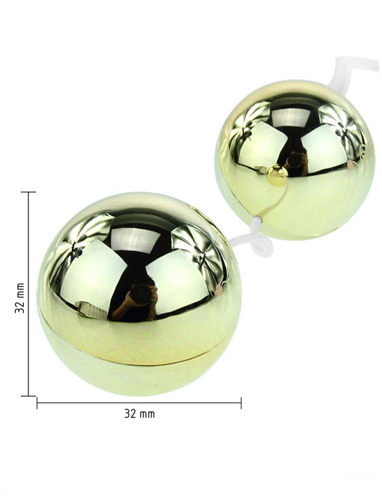 картинка Виброшарики с пультом, мультискоростные, золотые от магазина ErosMania