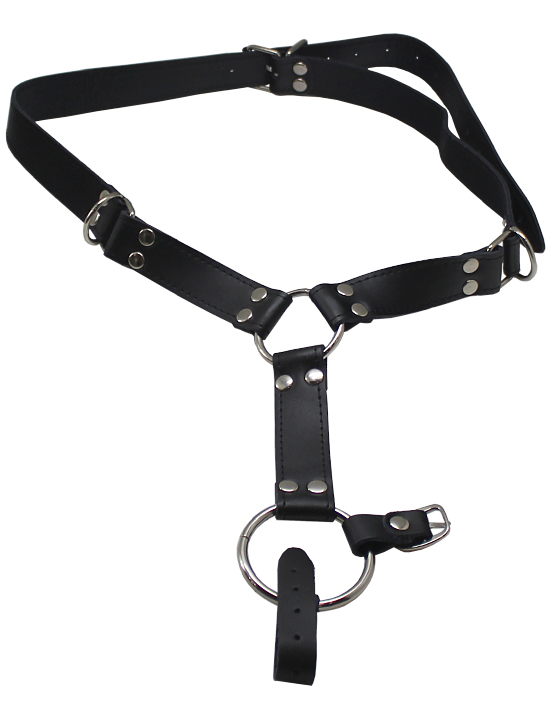 картинка Фиксатор руки-талия-пенис, мужской, чёрный от магазина ErosMania