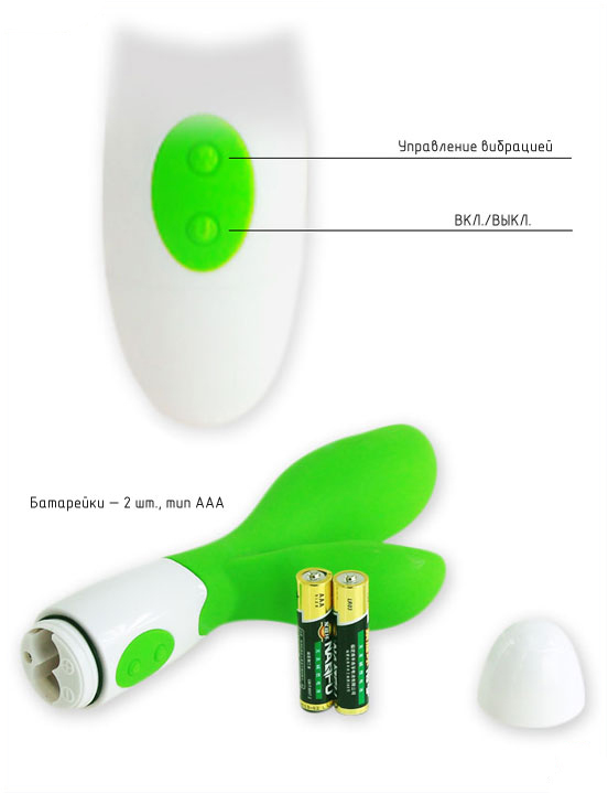 картинка Вибратор Owen, 30 видов вибраций, зелёный, 38x200 мм от магазина ErosMania