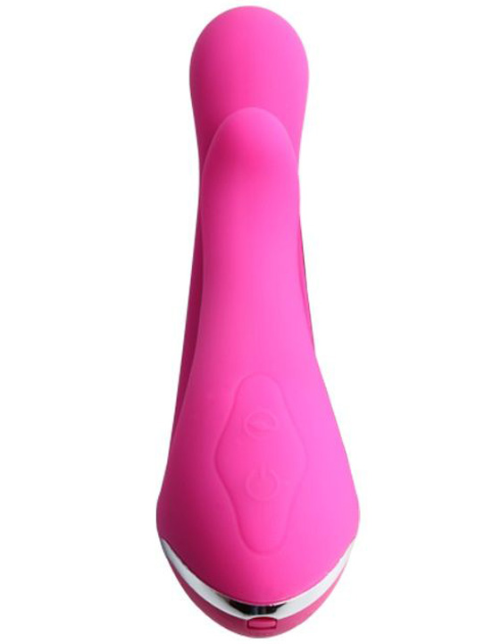 картинка Вибромассажёр Dual Kiss, анально-вагинальный, розовый от магазина ErosMania
