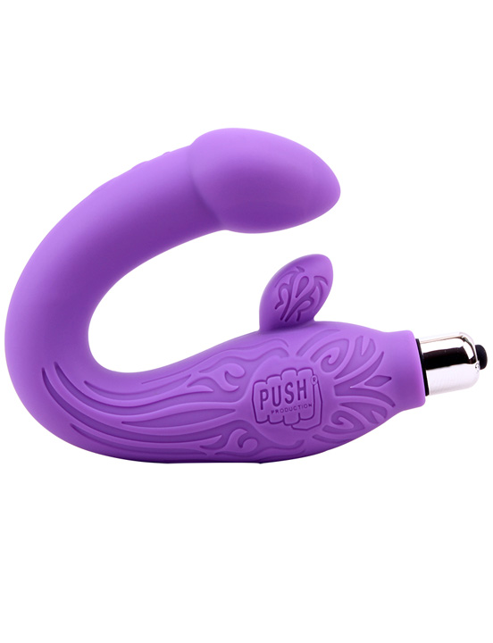 картинка Вибромассажёр для точки G и стимуляции клитора, фиолетовый от магазина ErosMania