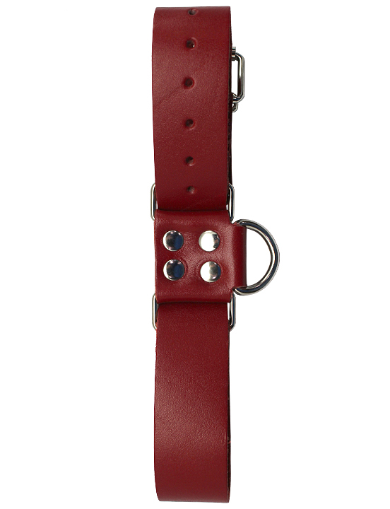 картинка Наручи ременные с полукольцом, красный, размер универсальный от магазина ErosMania