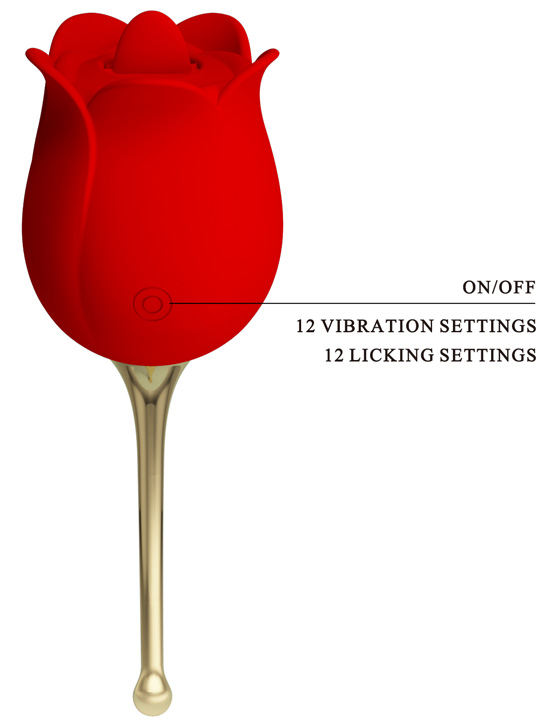картинка Клиторальный вибромассажёр Rose Lover, красный от магазина ErosMania