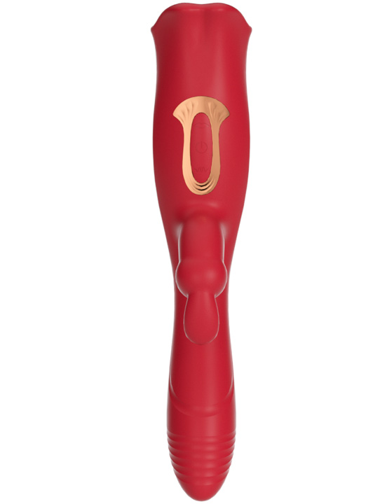 картинка Вибратор-кролик Slime c стимуляцией клитора, красный от магазина ErosMania