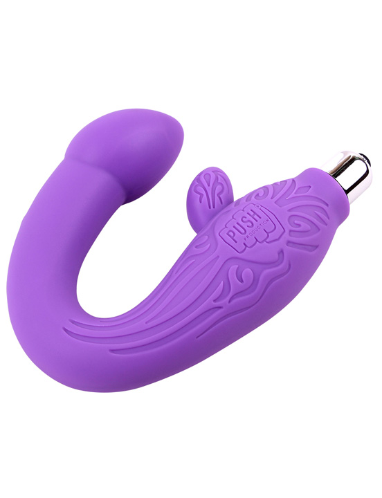 картинка Вибромассажёр для точки G и стимуляции клитора, фиолетовый от магазина ErosMania