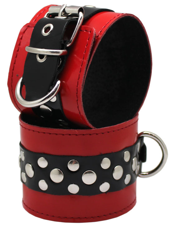картинка Наручники на мягкой подкладке, лакированные, красные, размер универсальный от магазина ErosMania