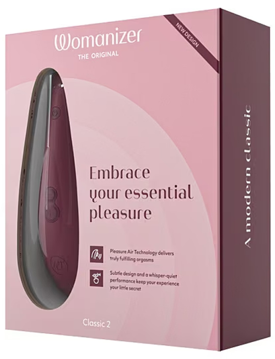 картинка Стимулятор клитора Womanizer Classic 2, бордовый от магазина ErosMania