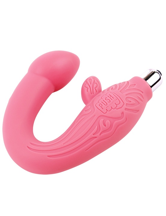 картинка Вибромассажёр для точки G и стимуляции клитора, розовый от магазина ErosMania