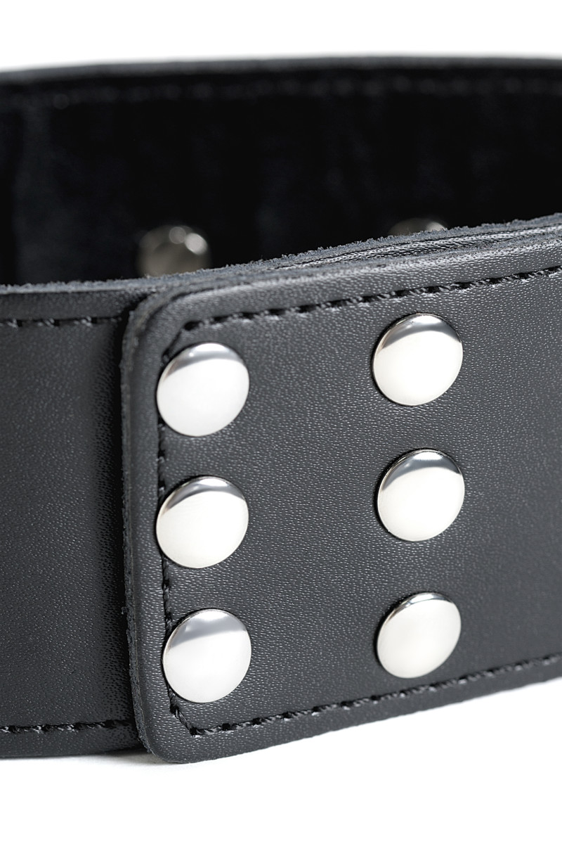 картинка Ошейник с шипами TOYFA Theatre, кожа, черный от магазина ErosMania