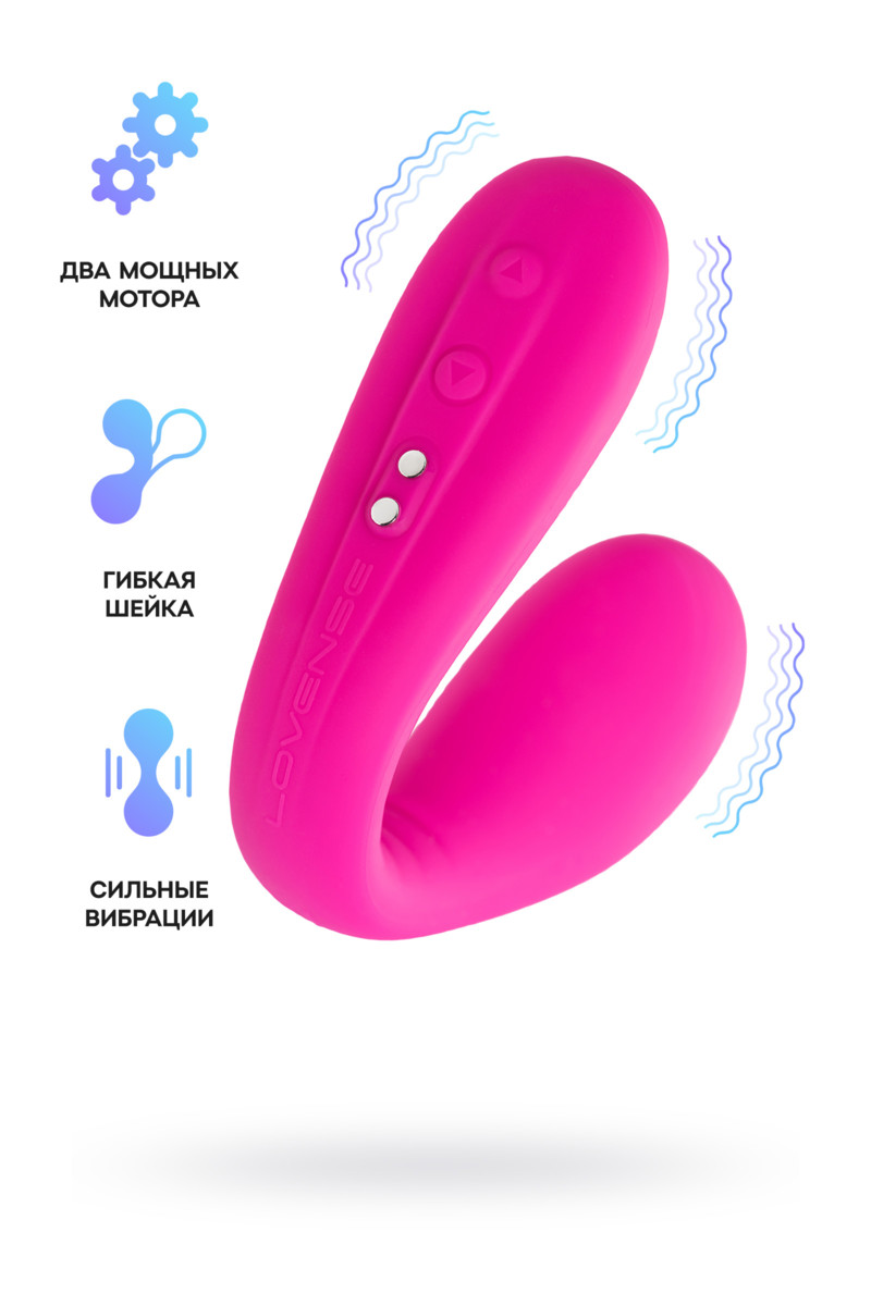 картинка Многофункциональный стимулятор для пар LOVENSE Quake (Dolce), силикон, розовый, 20 см от магазина ErosMania