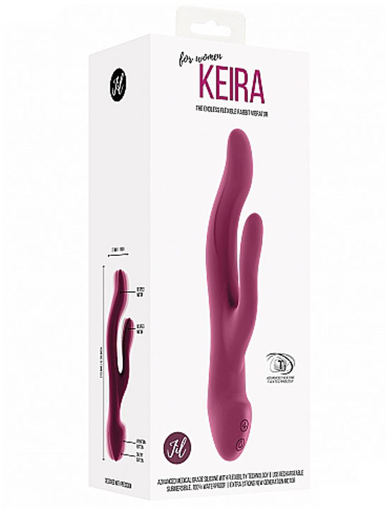 картинка Вибратор гибкий двойной Keira, USB, 27x213 мм от магазина ErosMania