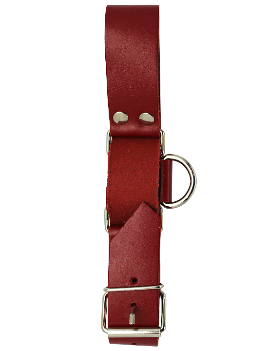 картинка Наручи ременные с полукольцом, красный, размер универсальный от магазина ErosMania