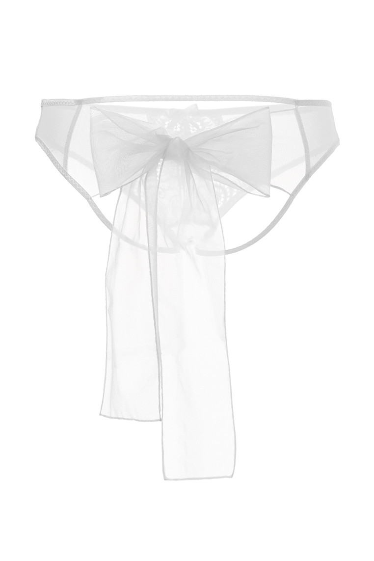картинка Эротические трусики с бантом Erolanta Mia, белый (54-56) от магазина ErosMania