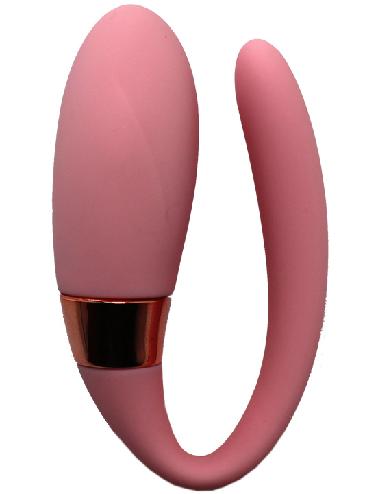 картинка Вибромассажёр для пар Alice, нежно-розовый, 30x80 мм от магазина ErosMania
