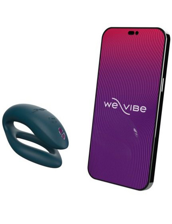 картинка Вибромассажёр для пар We-Vibe Sync O, бархатно-зелёный от магазина ErosMania