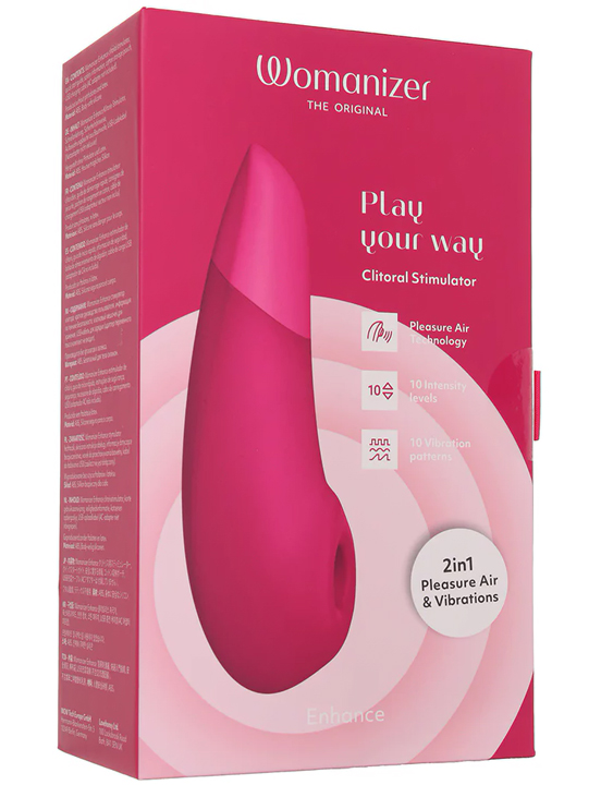 картинка Клиторальный стимулятор Womanizer Enhance с вибрацией, розовый от магазина ErosMania