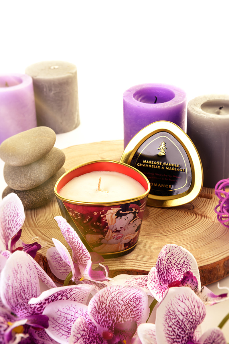 картинка Массажное аромамасло Shunga Romance, клубника и шампанское, 170 мл от магазина ErosMania