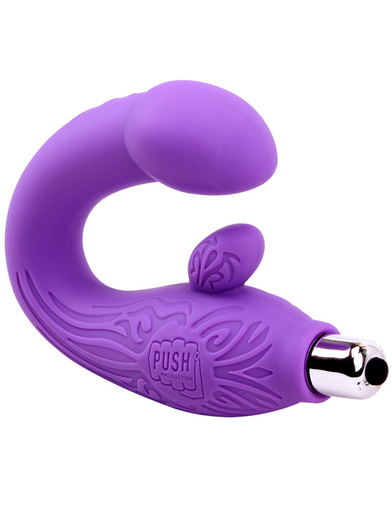 картинка Вибромассажёр для точки G и стимуляции клитора, фиолетовый от магазина ErosMania