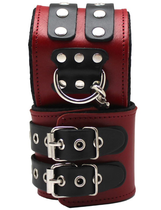 картинка Наручники широкие, на мягкой подкладке, красные, размер универсальный от магазина ErosMania