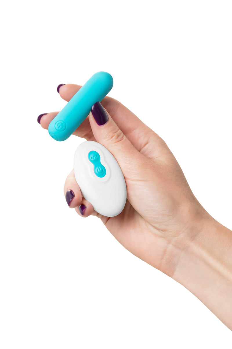 картинка Вибропуля A-toys Tnim, силикон, голубой, 6,5 см от магазина ErosMania