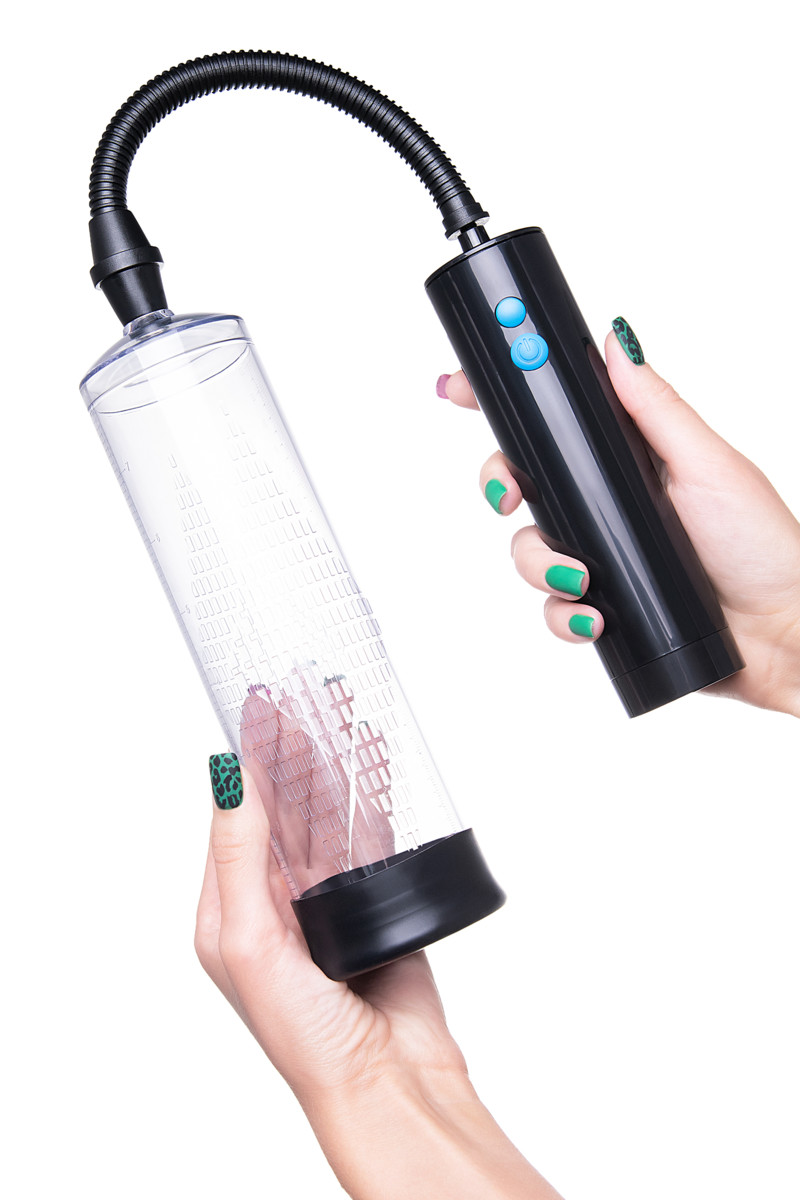 картинка Механическая помпа для пениса Sexus Men Lars, ABS-пластик, черная, 62 см от магазина ErosMania