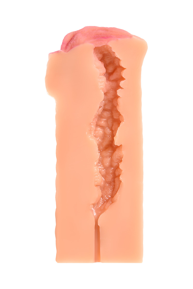 картинка Мастурбатор реалистичный KOKOS ELEGANCE.004 с вибрацией, TPR, телесный, 16 см от магазина ErosMania