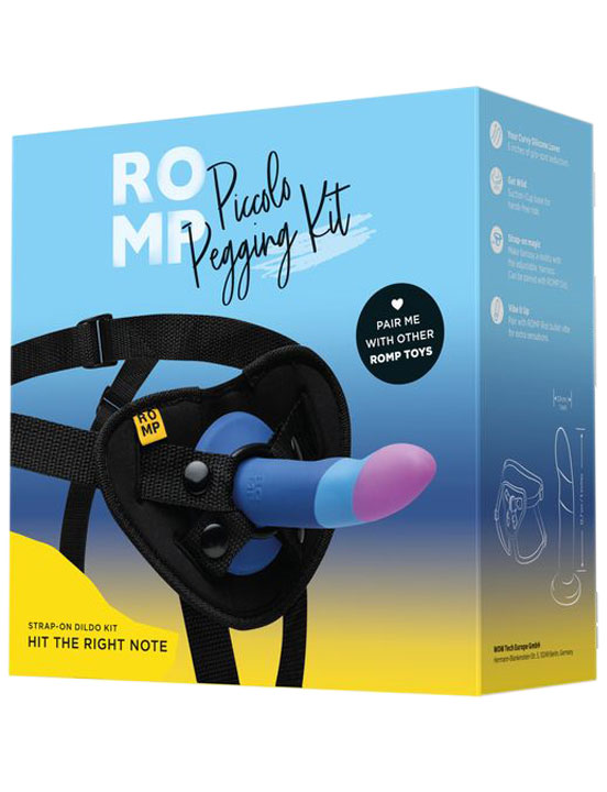картинка Страпон Romp Piccolo Pegging Kit: фаллоимитатор + пояс от магазина ErosMania