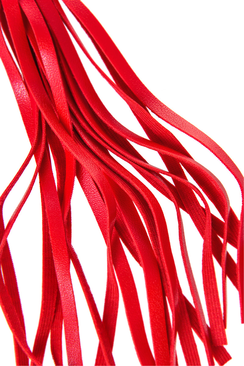 картинка Флоггер Anonymo #0003, PU кожа, красный, 28 см от магазина ErosMania