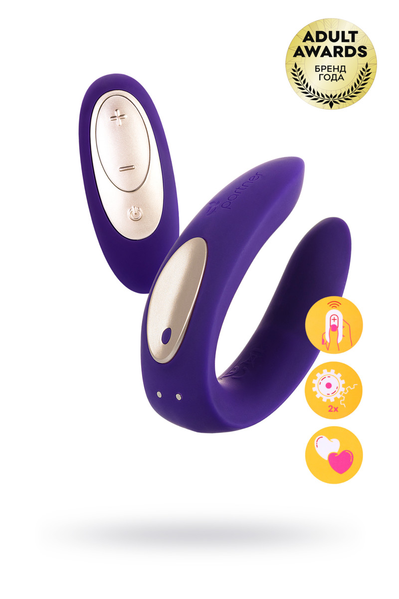 картинка Вибромассажёр для пар Satisfyer Double Partner Plus Remote от магазина ErosMania