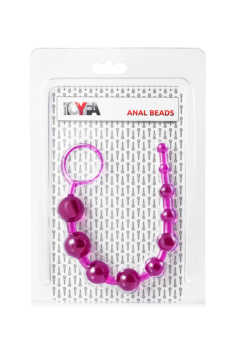 картинка Шарики анальные TOYFA, PVC, фиолетовый, 30 см от магазина ErosMania