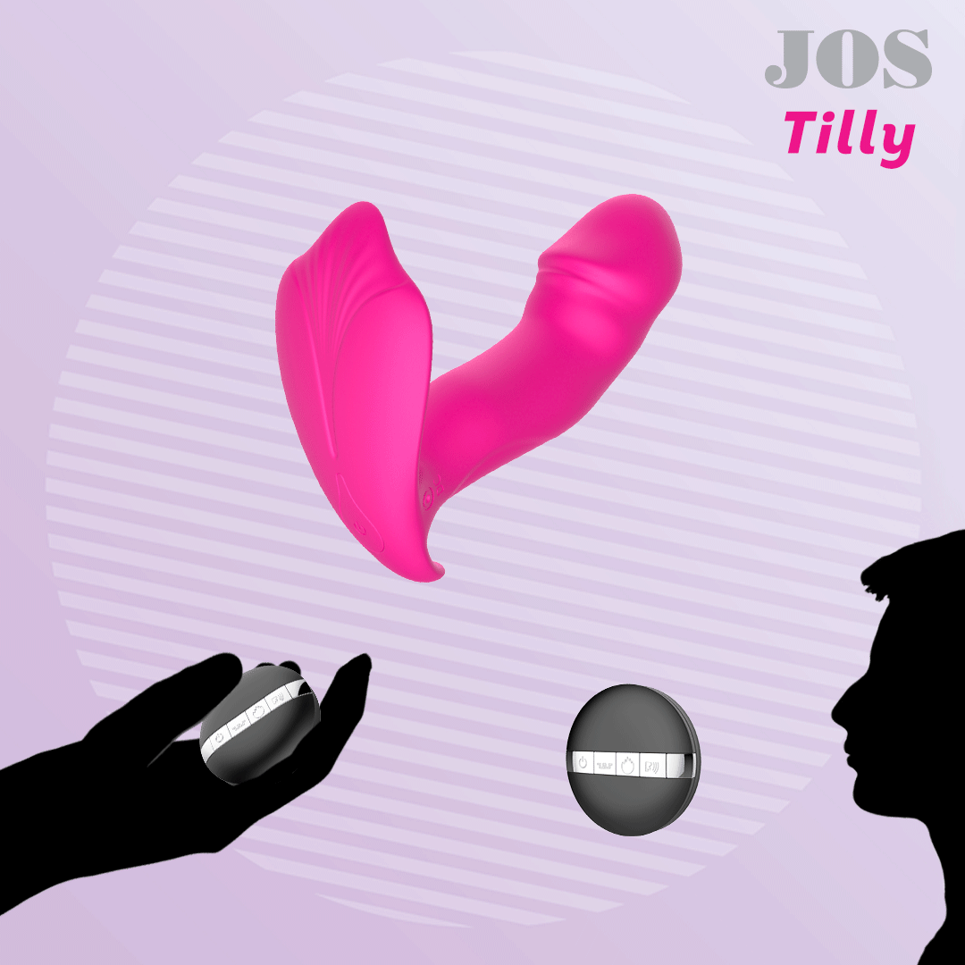 картинка Стимулятор точки G с голосовым управлением JOS TILLY, силикон, розовый, 11 см от магазина ErosMania