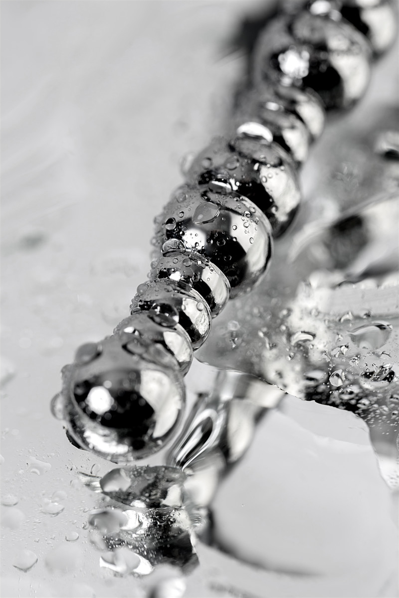 картинка Уретральный плаг-бусины TOYFA Metal  с мягким фиксириющим кольцом, серебряный от магазина ErosMania