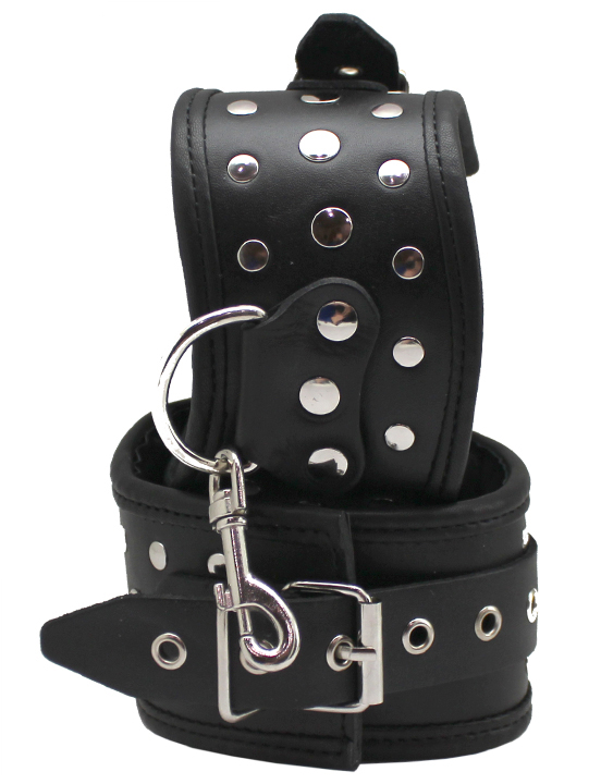 картинка Поножи фигурные, чёрные, размер универсальный от магазина ErosMania