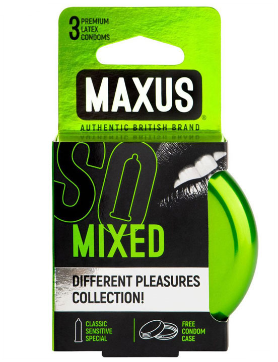 картинка Презервативы MAXUS Mixed, набор, 3 шт., ж/к от магазина ErosMania