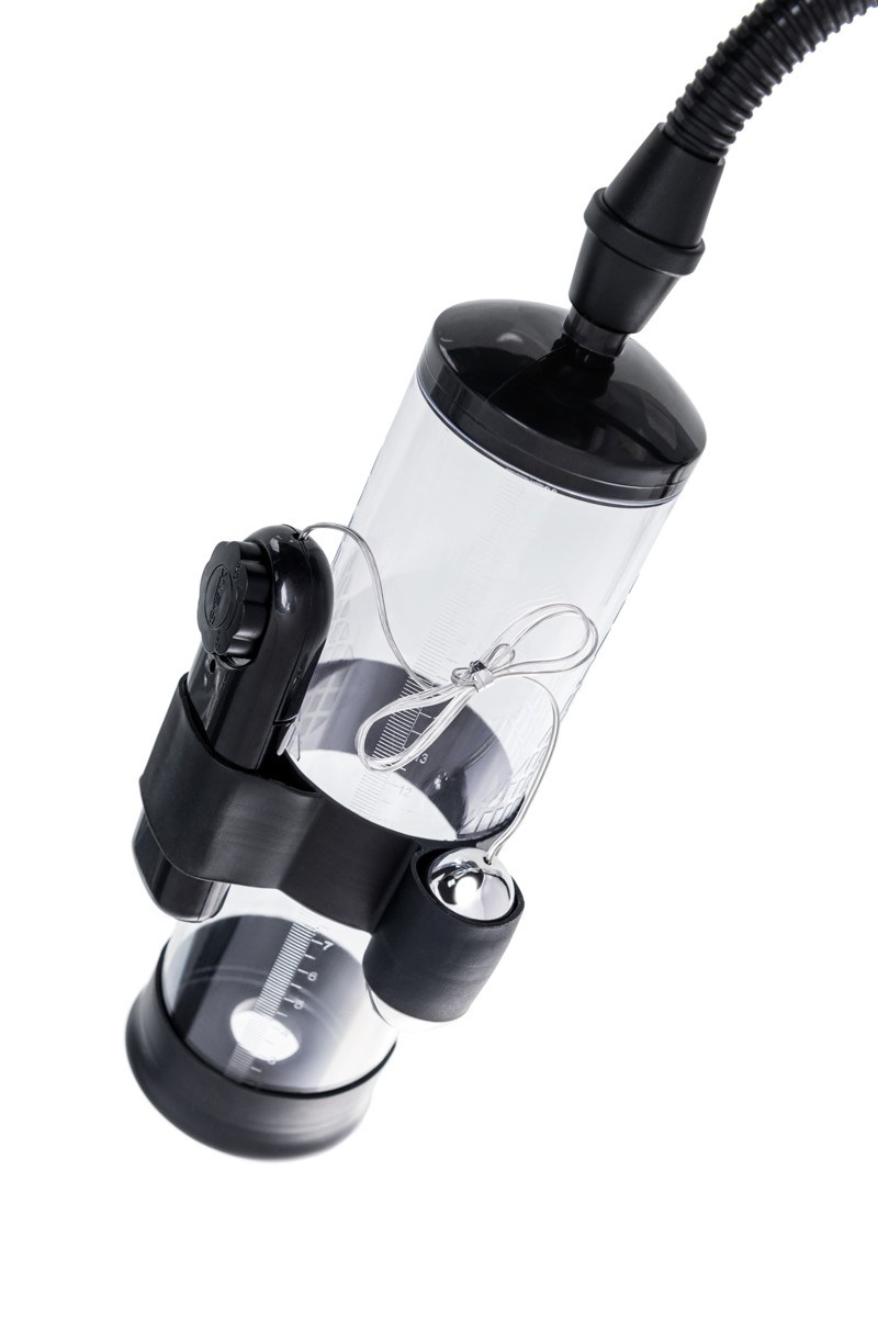 картинка Механическая помпа Sexus Men Training Harald, ABS-пластик, черная, 64 см от магазина ErosMania