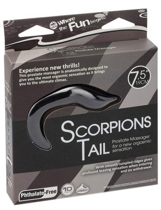 картинка Вибромассажёр простаты Scorpions Tail, чёрный от магазина ErosMania