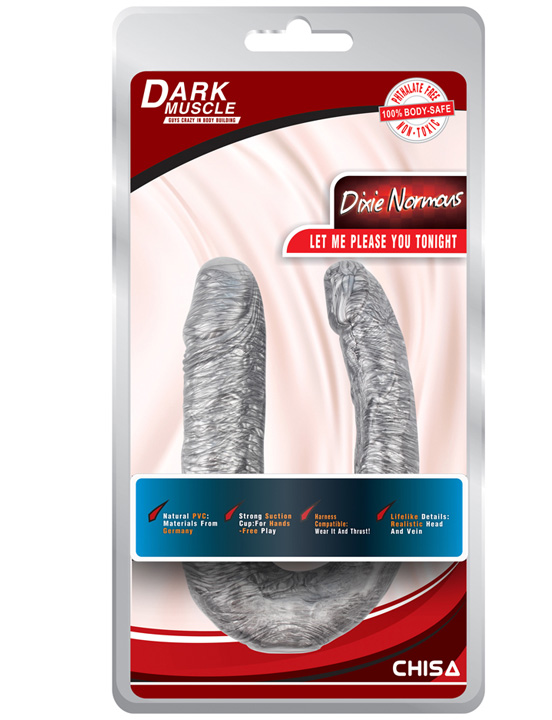 картинка Фаллоимитатор сдвоенный, серебристо-перламутровый от магазина ErosMania