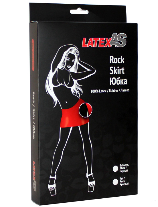 картинка Юбка латексная, красная, размер L от магазина ErosMania