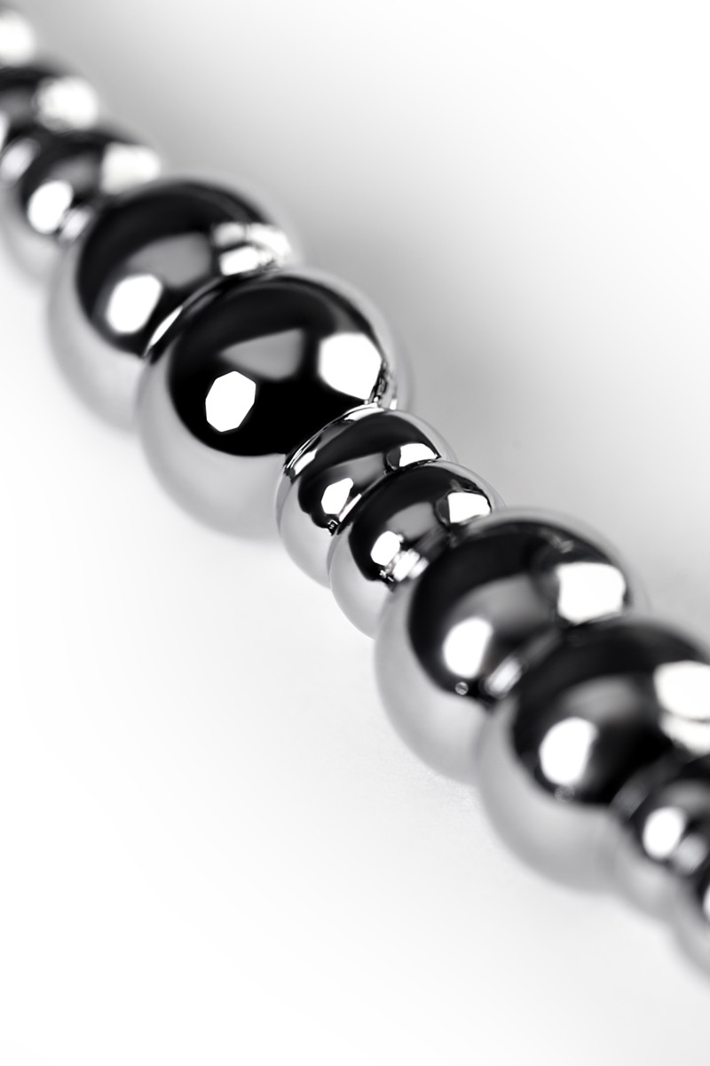 картинка Уретральный плаг-бусины TOYFA Metal  с мягким фиксириющим кольцом, серебряный от магазина ErosMania