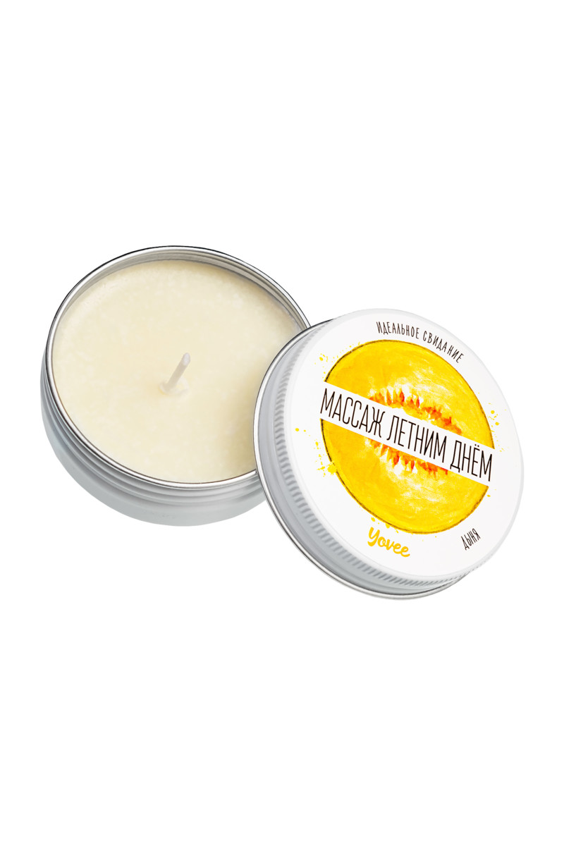 картинка Массажная свеча Yovee «Массаж летним днём», дыня, 30 мл от магазина ErosMania