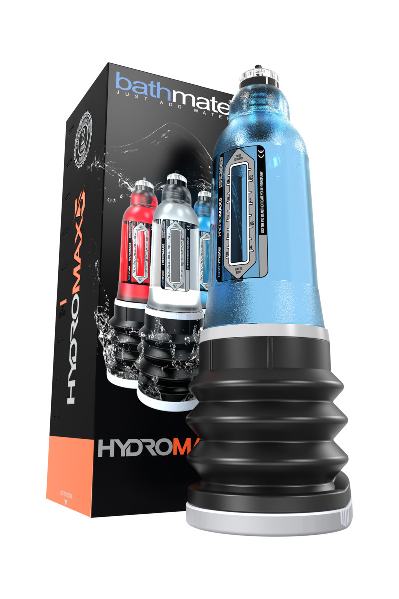 картинка Помпа для пениса Bathmate HYDROMAX5, ABS пластик, голубая, 26 см (аналог Hydromax X20) от магазина ErosMania