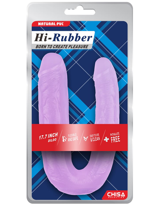 картинка Фаллоимитатор сдвоенный-гигант, фиолетовый от магазина ErosMania