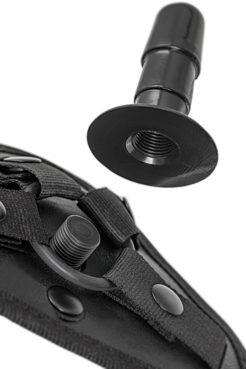 картинка Трусики для страпона TOYFA RealStick Strap-On Dylan, экокожа, черные от магазина ErosMania